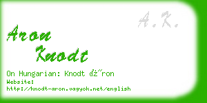 aron knodt business card